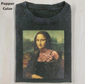 Funny Character Vintage Mona Lisa Middle Finger Meme - Adult & Kids T-Shirts, Sweatshirts & Hoodies apparel design preview 1