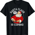 Funny Santa Is Coming Ugly Party XMAS - Adult & Kids T-Shirts, Sweatshirts & Hoodies apparel design preview 1