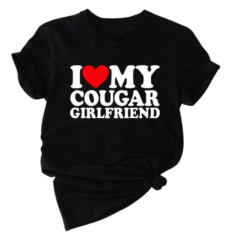Funny Cougar Girlfriend Love I My Couple - Adult & Kids T-Shirts, Sweatshirts & Hoodies apparel design preview 1