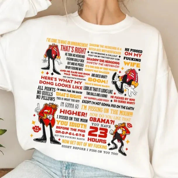 Funny Dr Eggman Son1c Streetwear Movie Meme Shadow - Adult & Kids T-Shirts, Sweatshirts & Hoodies apparel design preview 1