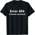 Funny Error 404 Costume Not Found Lazy Halloween - Adult & Kids T-Shirts, Sweatshirts & Hoodies apparel design preview 1