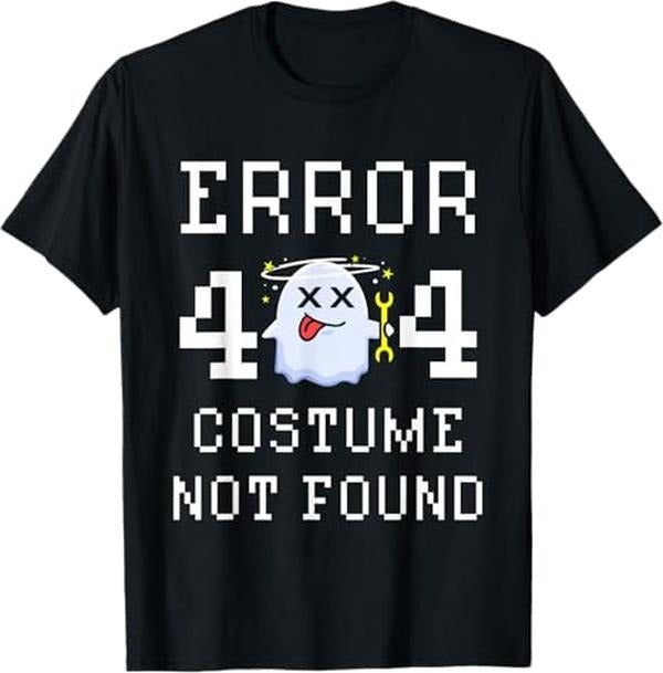 Funny Error 404 Costume Not Found Gamer Halloween - Adult & Kids T-Shirts, Sweatshirts & Hoodies apparel design preview 1