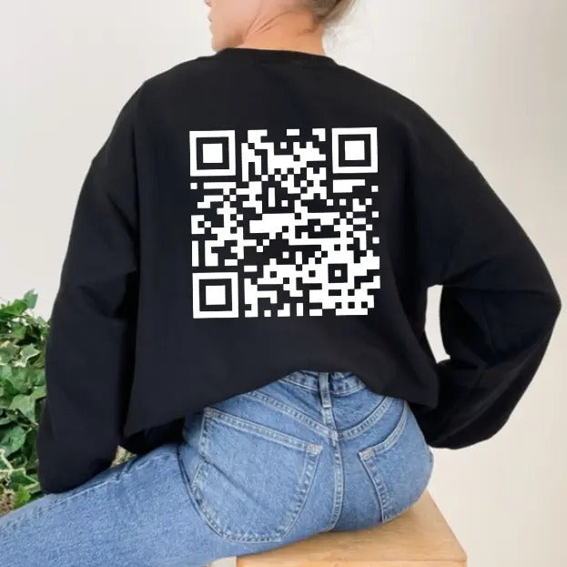 Funny FU QR Code Back Side Her Him Classic Fabric Top - Adult & Kids T-Shirts, Sweatshirts & Hoodies apparel design preview 1