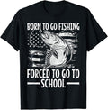 Funny Fishing Born Go Bass Fish Fisherman Cotton - Adult & Kids T-Shirts, Sweatshirts & Hoodies apparel design preview 1