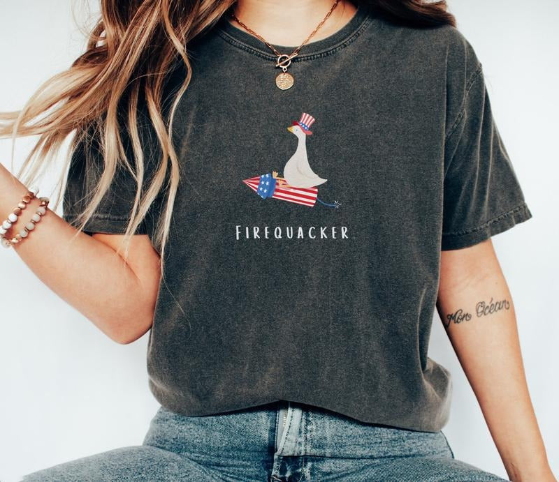 Funny Fourth July Goose Independence Day Usa - Adult & Kids T-Shirts, Sweatshirts & Hoodies apparel design preview 1
