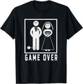 Funny Gamer Gamers Game Over Wedded Bachelor'S - Adult & Kids T-Shirts, Sweatshirts & Hoodies apparel design preview 1
