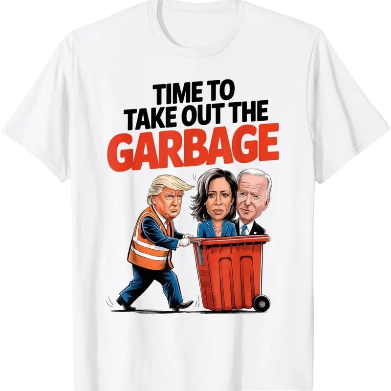 Funny Garbage Trump 2024 Time Take Out - Adult & Kids T-Shirts, Sweatshirts & Hoodies apparel design preview 1