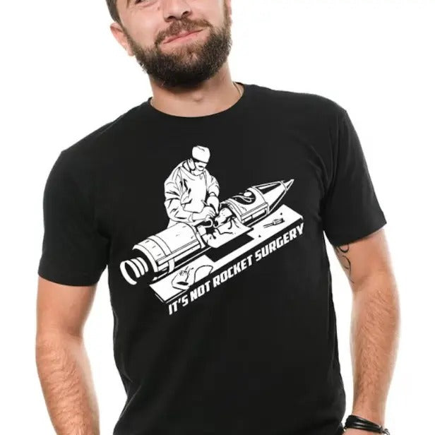 Funny Geek Rocket Surgery - Adult & Kids T-Shirts, Sweatshirts & Hoodies apparel design preview 1