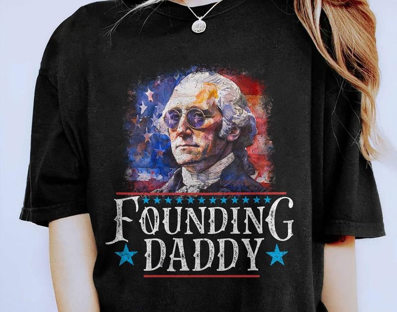 Funny George Washington 4th July Usa Patriotic - Adult & Kids T-Shirts, Sweatshirts & Hoodies apparel design preview 1