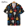 Funny Guitar Pattern Music Lover Guitarist Hawaiian - Adult & Kids T-Shirts, Sweatshirts & Hoodies apparel design preview 1