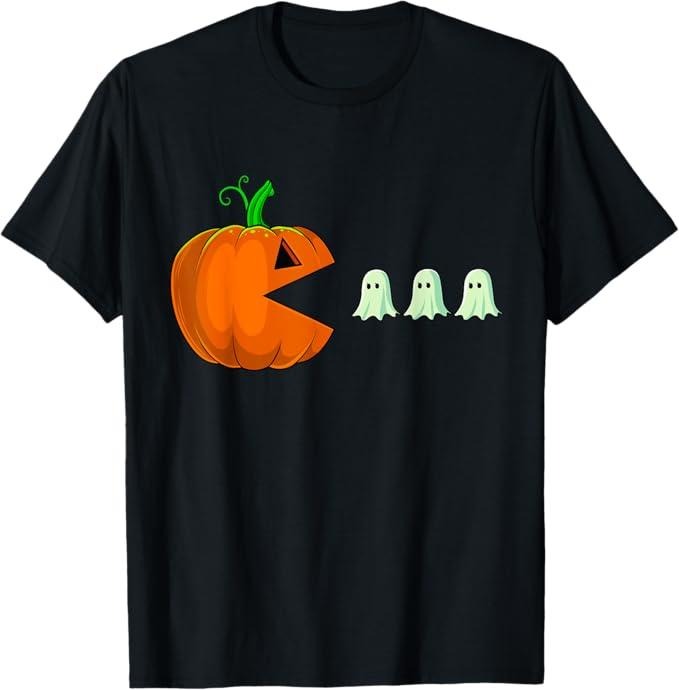 Funny Halloween Pumpkin Ghosts Menswear Available - Adult & Kids T-Shirts, Sweatshirts & Hoodies apparel design preview 1