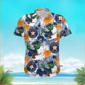 Funny Houston Astros Tropical Floral America Flag - Adult & Kids T-Shirts, Sweatshirts & Hoodies apparel design preview 1