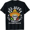 Funny Mexican El Jefe Is Grilling Stand Back Vintage - Adult & Kids T-Shirts, Sweatshirts & Hoodies apparel design preview 1