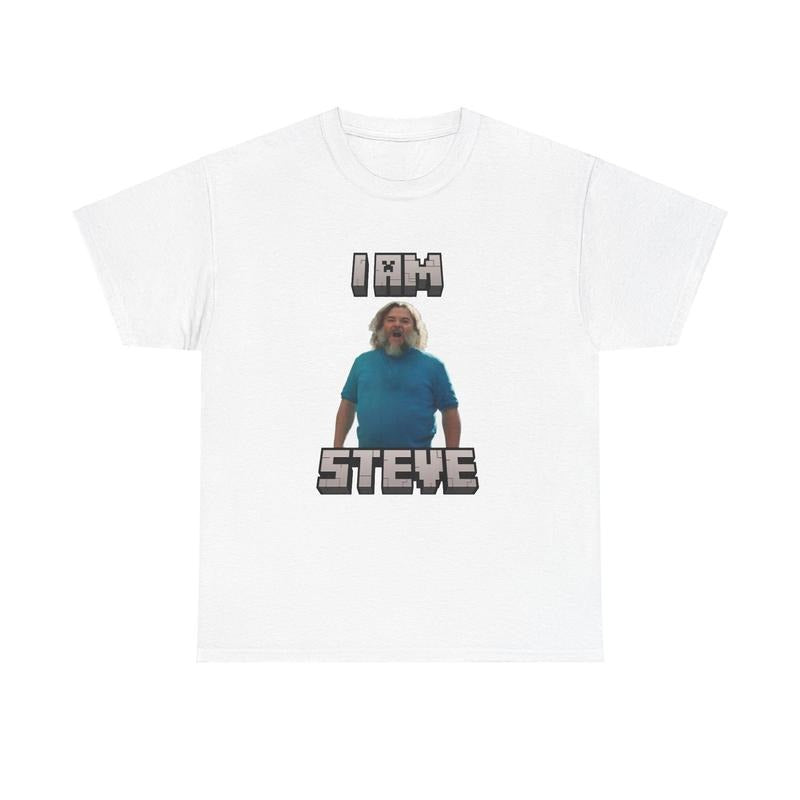 Funny Mine Craft Movie I Am Steve Meme Casual - Adult & Kids T-Shirts, Sweatshirts & Hoodies apparel design preview 1