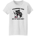 Funny Racoon Strawberry Jams But My Glock Don' - Adult & Kids T-Shirts, Sweatshirts & Hoodies apparel design preview 1