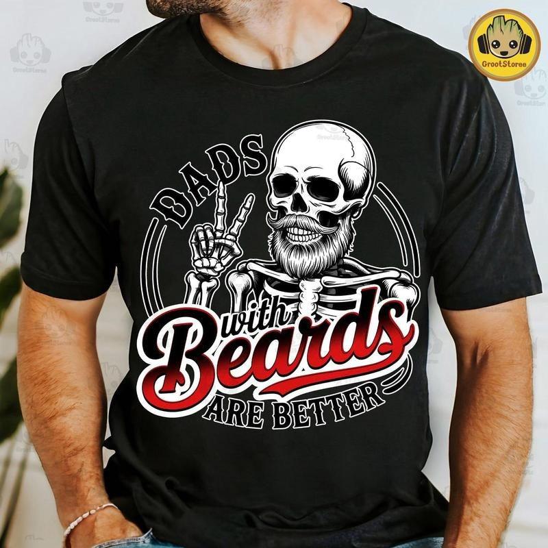 Funny Skeleton Dads Beards Are Better Cool Dad Life - Adult & Kids T-Shirts, Sweatshirts & Hoodies apparel design preview 1