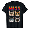Funny Hiss Cats Kittens Rock Rockin Short Sleeve Pun - Adult & Kids T-Shirts, Sweatshirts & Hoodies apparel design preview 1