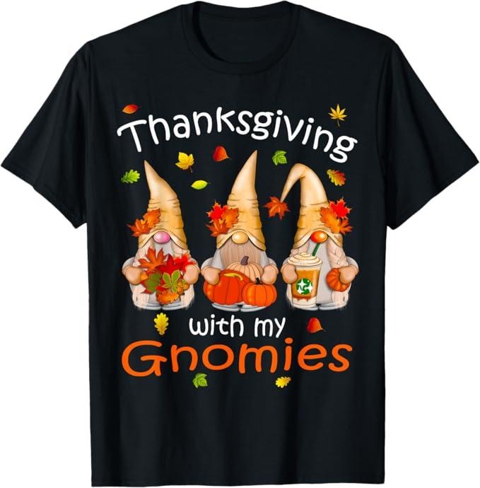 Funny Thanksgiving Gnome Gnomies Lover Menswear Top - Adult & Kids T-Shirts, Sweatshirts & Hoodies apparel design preview 1