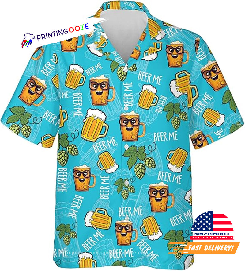 Funny National Beer Day Hawaiian - Adult & Kids T-Shirts, Sweatshirts & Hoodies apparel design preview 1