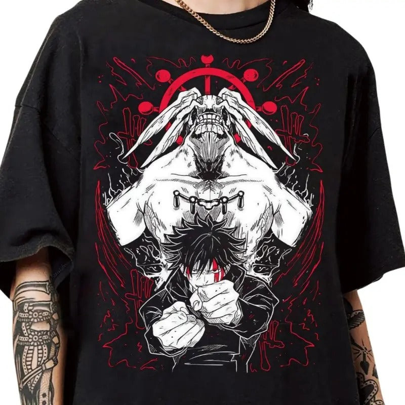 Fushiguro Megumi Anime Lover Cotton Crew Neck - Adult & Kids T-Shirts, Sweatshirts & Hoodies apparel design preview 1