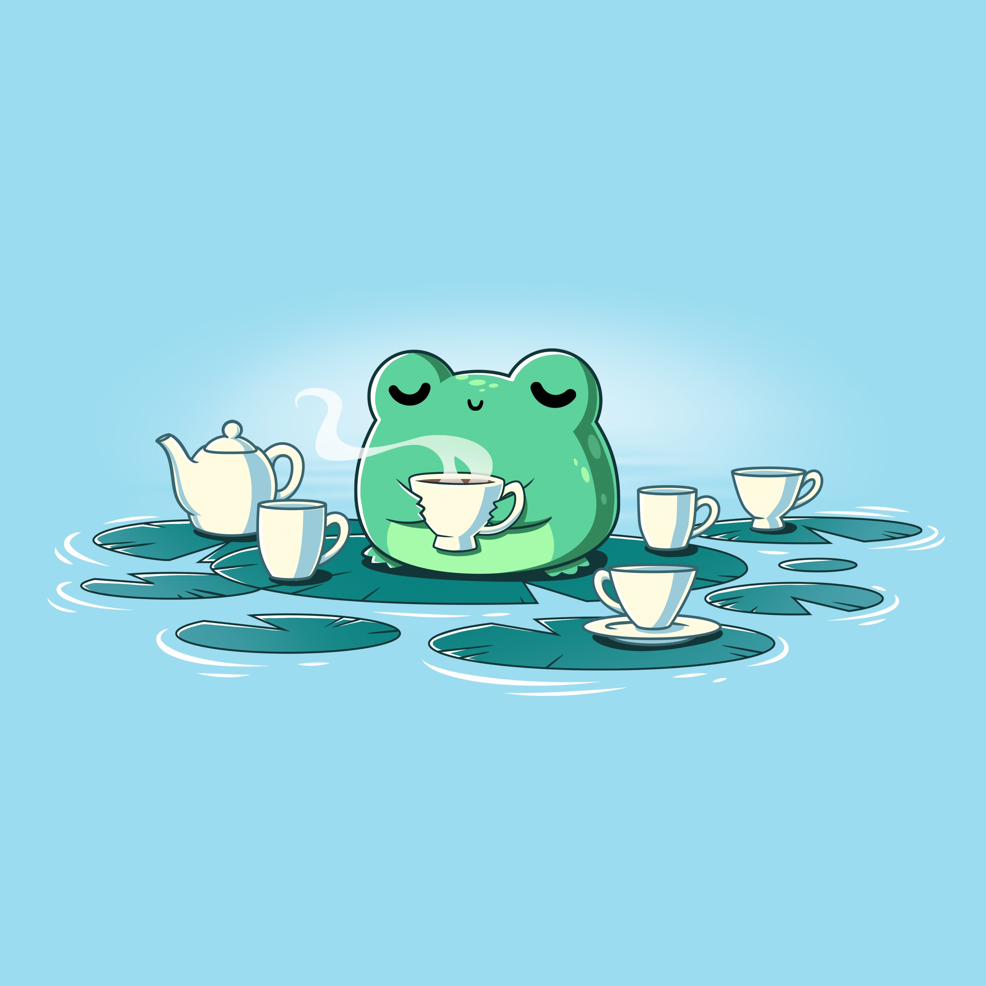 Ribbit and Sip - Adult & Kids T-Shirts, Sweatshirts & Hoodies apparel design preview 1