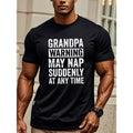 GRANDP AWARNING MAY NAP SUDDENLY ANY TIME Four - Adult & Kids T-Shirts, Sweatshirts & Hoodies apparel design preview 1