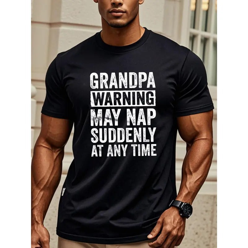 GRANDP AWARNING MAY NAP SUDDENLY ANY TIME Four - Adult & Kids T-Shirts, Sweatshirts & Hoodies apparel design preview 1