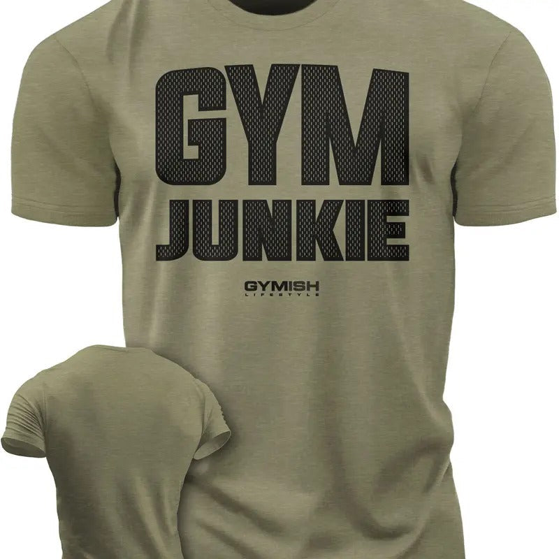 GYMISH Gym Junkie Funny Workout - Adult & Kids T-Shirts, Sweatshirts & Hoodies apparel design preview 1