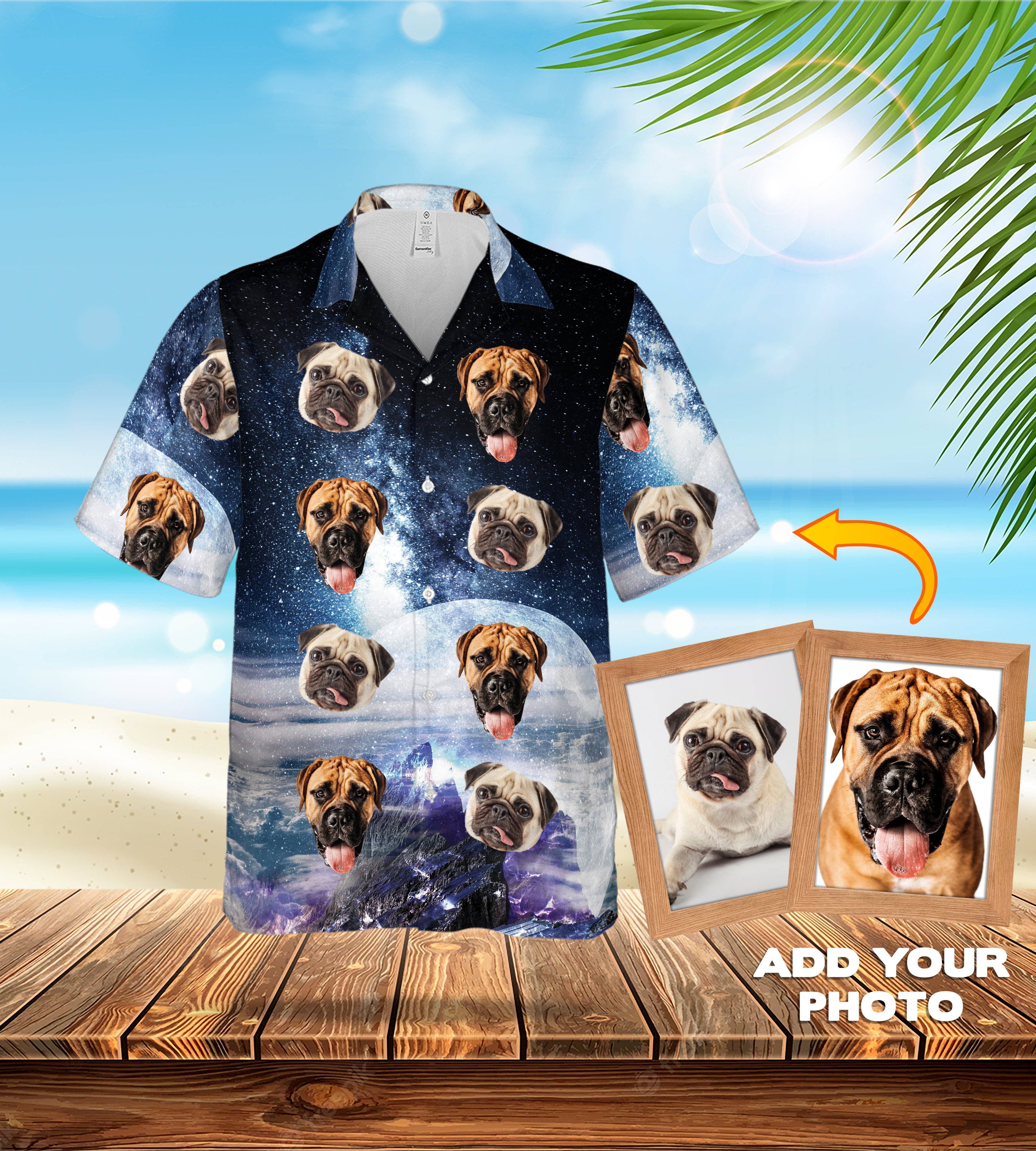 Custom Hawaiian (Galaxy: 1-7 Pets) - Adult & Kids T-Shirts, Sweatshirts & Hoodies apparel design preview 1