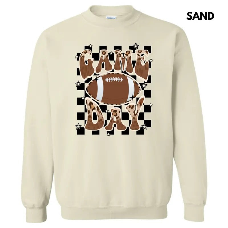 Game Day Checkered Football 'NLB' - Adult & Kids T-Shirts, Sweatshirts & Hoodies apparel design preview 1