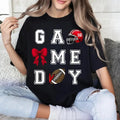 Game Day Football Coquette Bow Fan Number Custom Team - Adult & Kids T-Shirts, Sweatshirts & Hoodies apparel design preview 1