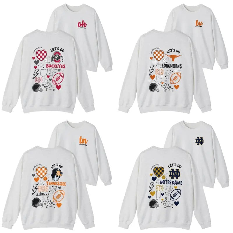 Game Day Vintage NCAA Football College Retro Sport - Adult & Kids T-Shirts, Sweatshirts & Hoodies apparel design preview 1
