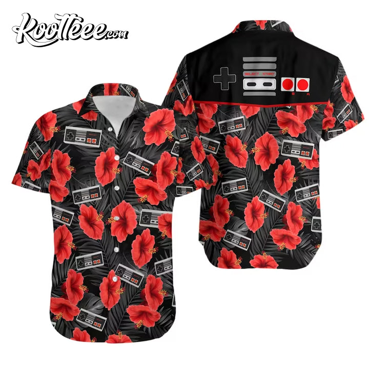 Gamer Gamepad Game Controller Hawaiian - Adult & Kids T-Shirts, Sweatshirts & Hoodies apparel design preview 1