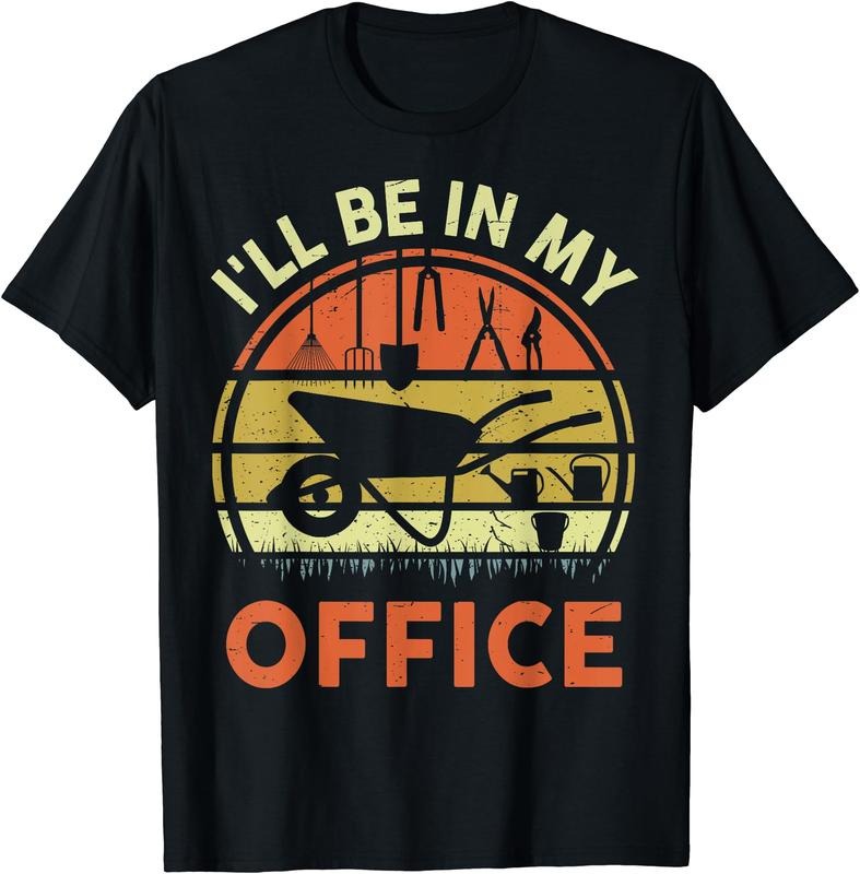 Garden I'Ll Be My Office Funny Plant Dad Cotton Short - Adult & Kids T-Shirts, Sweatshirts & Hoodies apparel design preview 1