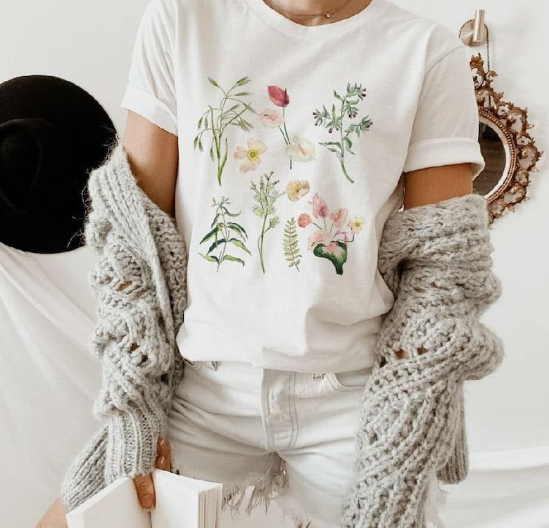 Flower Her Spring Concept Wild Meadow Nature Floral - Adult & Kids T-Shirts, Sweatshirts & Hoodies apparel design preview 1