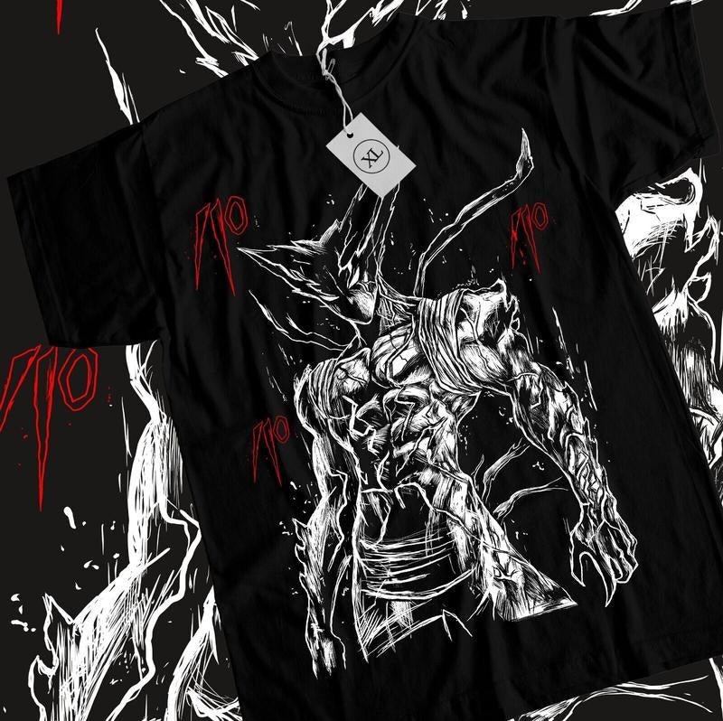 Garou S 4XL One Punch Shonen King Horror Anime Manga - Adult & Kids T-Shirts, Sweatshirts & Hoodies apparel design preview 1