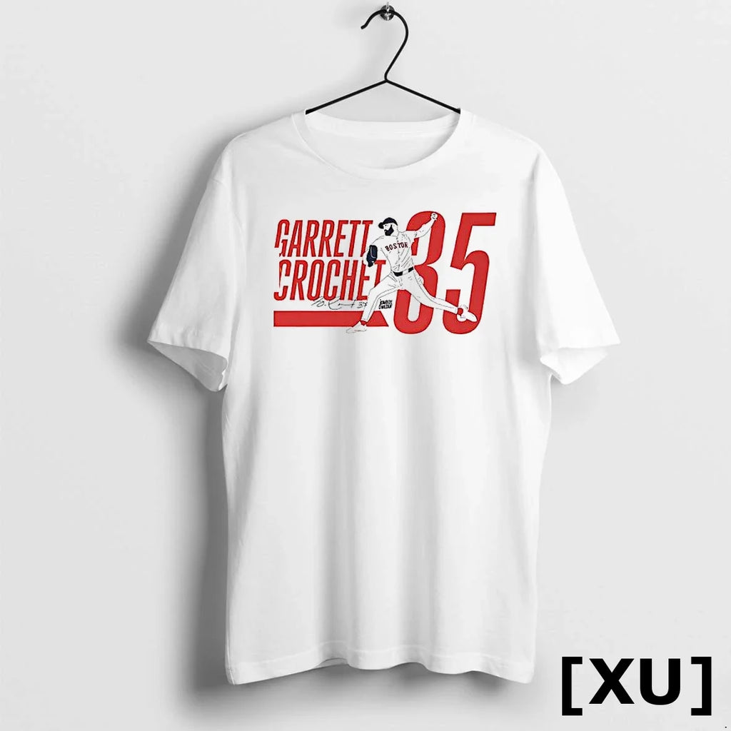 Garrett Crochet 35 Boston Signature Sweater - Adult & Kids T-Shirts, Sweatshirts & Hoodies apparel design preview 1