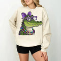 Gator Mardi Gras Alligator Fleur De Lis Frog Gigging - Adult & Kids T-Shirts, Sweatshirts & Hoodies apparel design preview 1