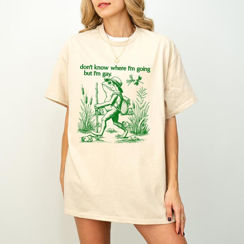 Gay Frog I Don'T Know Where I'M Going But Funny Pride - Adult & Kids T-Shirts, Sweatshirts & Hoodies apparel design preview 1