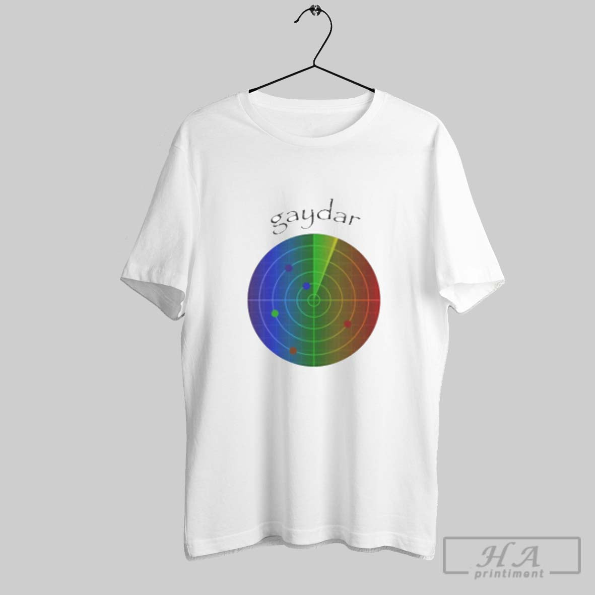 Gaydar Radar Rainbow Pride - Adult & Kids T-Shirts, Sweatshirts & Hoodies apparel design preview 1