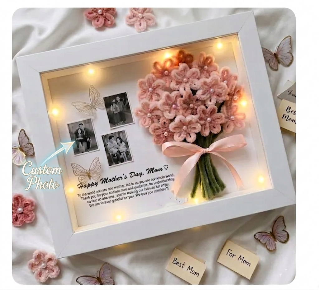 Personalized Mothers Day Gift Shadow Box Handmade - Adult & Kids T-Shirts, Sweatshirts & Hoodies apparel design preview 1