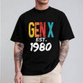 Gen X Est 1980 Casual Crew Neck Short Sleeve Tops - Adult & Kids T-Shirts, Sweatshirts & Hoodies apparel design preview 1