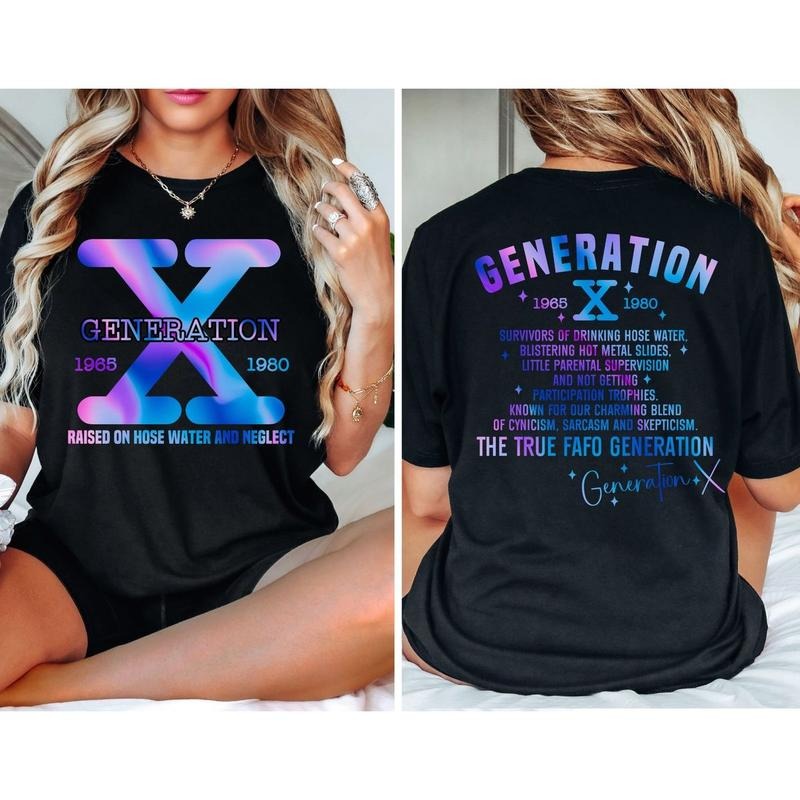 Gen X Two Sides Generation Raised Hose Water Neglect - Adult & Kids T-Shirts, Sweatshirts & Hoodies apparel design preview 1