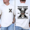 Generation X Skull Two Sides Proud Member Fck You - Adult & Kids T-Shirts, Sweatshirts & Hoodies apparel design preview 1