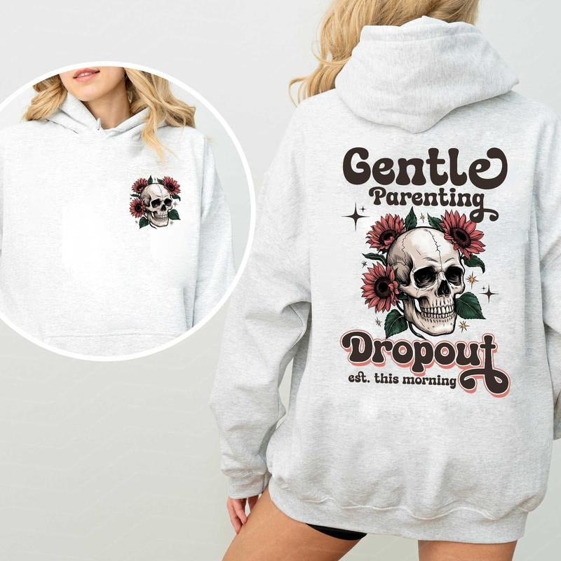 Gentle Parenting Dropout Sarcastic Mom 2 Sided Retro - Adult & Kids T-Shirts, Sweatshirts & Hoodies apparel design preview 1