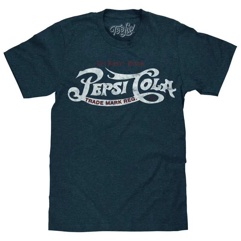 Get Busy Drink Pepsi Cola Classic Logo Navy - Adult & Kids T-Shirts, Sweatshirts & Hoodies apparel design preview 1