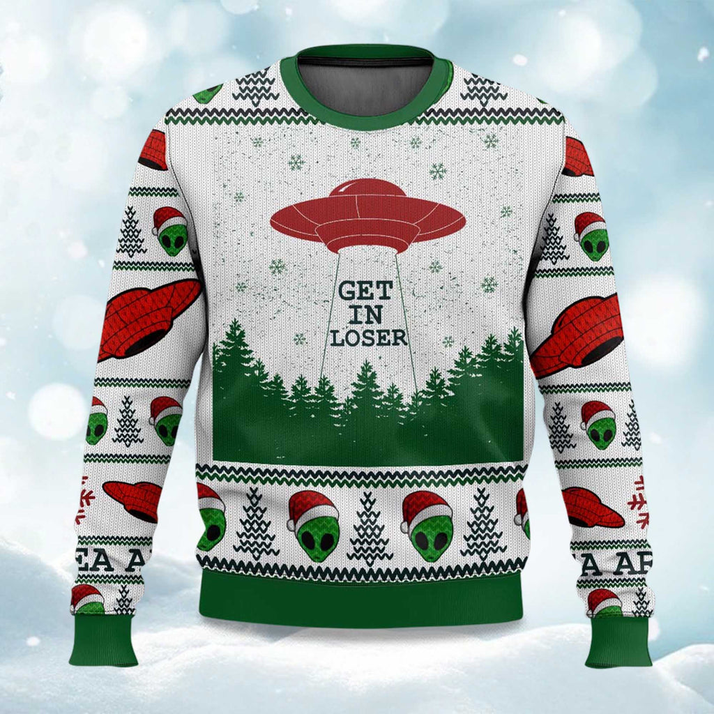Get In Loser Area 51 Ugly Christmas Sweater - Holiday Gift product image