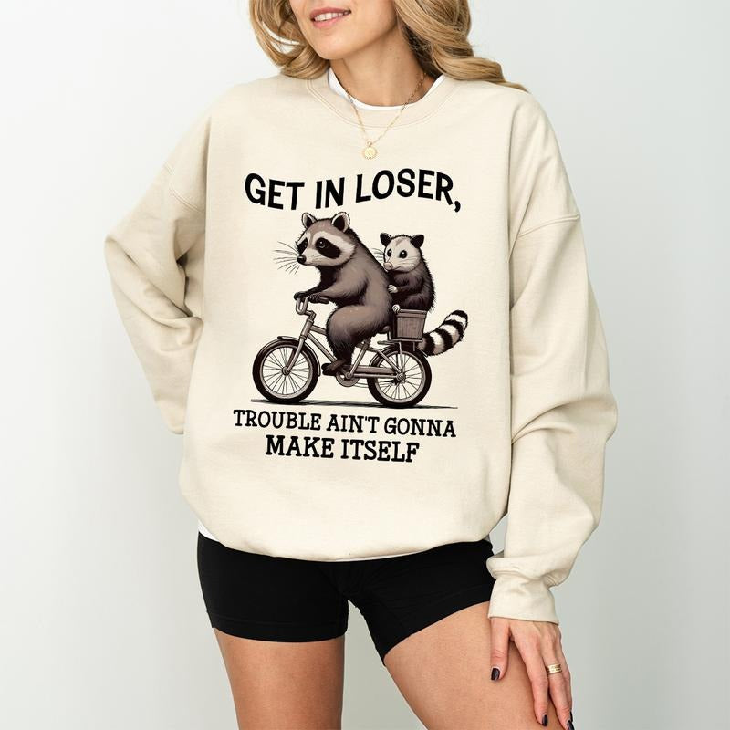 Get Loser Trouble Ain'T Gonna Make Itself Funny - Adult & Kids T-Shirts, Sweatshirts & Hoodies apparel design preview 1