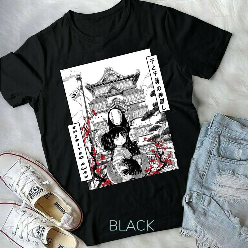 Ghibli Inspired Spirited Away No Face Black White New - Adult & Kids T-Shirts, Sweatshirts & Hoodies apparel design preview 1