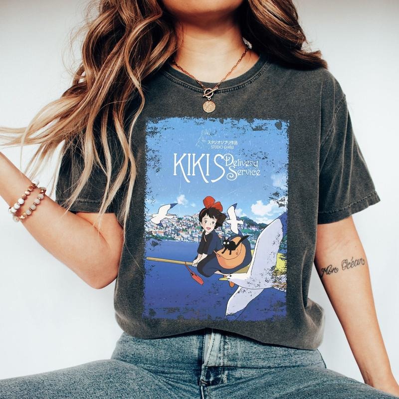Ghibli Kiki Delivery Spirited Ponyo Totoro Miyazaki - Adult & Kids T-Shirts, Sweatshirts & Hoodies apparel design preview 1